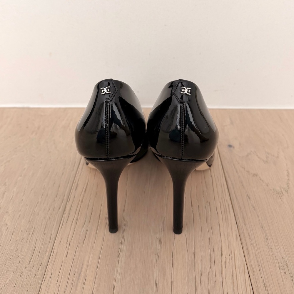 Sam Edelman Black Patent Pointed-Toe Pumps - Picture 4 of 5